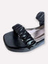 Black Ruffled Wedges - cunei